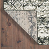 2' x 8' Grey & Ivory Geometric Power Loom Stain Resistant Runner Rug