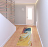 2' x 8' Wave Abstract Power Loom Non Skid Runner Rug