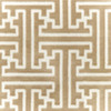 2' x 8' Gold and Ivory Geometric Power Loom Stain Resistant Polypropylene Runner Rug