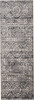 2' x 8' Gray Ivory and Taupe Abstract Stain Resistant Runner Rug