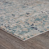 2' x 8' Gray Blue Taupe and Cream Abstract Distressed Runner Rug