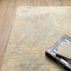 2' x 8' Grey Ivory Beige and Taupe Abstract Power Loom Stain Resistant Runner Rug