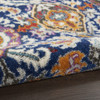 2' x 8' Blue & Ivory Power Loom Polypropylene Runner Rug