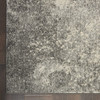 2' x 8' Gray and Ivory Abstract Power Loom Runner Rug