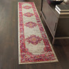 2' x 8' Fuchsia Power Loom Runner Rug