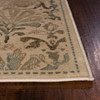 2' x 8' Ivory Machine Woven Floral Traditional Indoor Runner Rug
