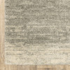 2' x 8' Grey Beige and Tan Abstract Power Loom Stain Resistant Runner Rug