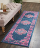 2' x 8' Blue Power Loom Runner Rug