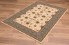 2' x 8' Cream and Blue Traditional Runner Rug