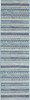 2' x 8' Navy Blue Southwestern Power Loom Runner Rug