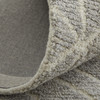 2' x 8' Taupe Gray and Ivory Wool Geometric Tufted Handmade Runner Rug