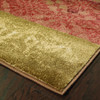 2' x 8' Beige and Brown Floral Block Pattern Runner Rug
