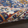 2' x 8' Blue & Ivory Power Loom Runner Rug