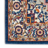 2' x 8' Blue & Ivory Power Loom Runner Rug
