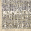 2' x 8' Grey and Ivory Abstract Lines Runner Rug