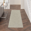 2' x 8' Gray Power Loom Polypropylene Runner Rug