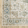 2' x 8' Grey Orange Blue Gold Green and Rust Oriental Printed Non Skid Runner Rug