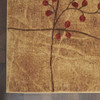 2' x 8' Brown Floral Power Loom Runner Rug