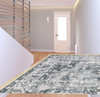 2' x 8' Gray and Ivory Oriental Printed Non Skid Runner Rug
