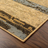 3' x 10' Light Blue-Beige Patchwork Power Loom Stain Resistant Runner Rug