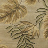 3' x 4' Sand Leaves Wool Area Rug