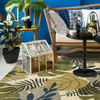 3' x 4' Ivory Hand Tufted Oversized Tropical Leaves Indoor Area Rug