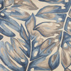 3' x 4' Blue Hand Tufted Oversized Tropical Leaves Indoor Area Rug