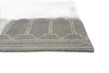 3' x 5' Grey Geometric Pattern Wool Area Rug