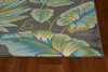 3' x 5' Grey Floral Polypropylene Rug
