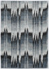 3' x 5' Blue Ivory Machine Woven Abstract Pulse Area Rug