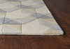 3' x 5' Ivory or Grey Geometric Wool Area Rug