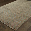 3' x 5' Silver Gold Rust and Blue Green Geometric Power Loom Stain Resistant Area Rug