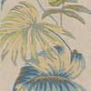 3' x 5' Ivory or Blue Leaves Wool Area Rug
