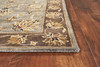 3' x 5' Grey Mocha Hand Tufted Wool Traditional Floral Indoor Area Rug
