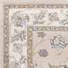 3' x 5' Beige Ivory Bordered Floral Indoor Area Rug