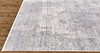 3' x 5' Gray Ivory and Taupe Abstract Distressed Area Rug with Fringe