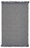 3' x 5' Grey Braided Wool Area Rug with Fringe