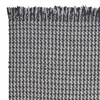 3' x 5' Grey Braided Wool Area Rug with Fringe