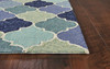 3' x 5' Blue Trellis UV Treated Area Rug