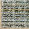 3' x 5' Blue Green Teal and Grey Abstract Power Loom Stain Resistant Area Rug