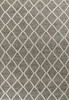 3' x 5' Dark Grey Hand Woven Diamond Pattern Indoor Area Rug