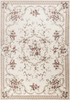 3' x 5' Ivory Bordered Floral Indoor Area Rug