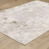 3' x 5' Beige Ivory Tan Grey and Brown Abstract Power Loom Stain Resistant Area Rug