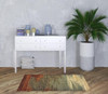 3' x 5' Blue and Brown Distressed Area Rug