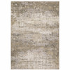 3' x 5' Beige Grey Ivory Tan and Brown Abstract Power Loom Stain Resistant Area Rug