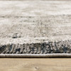 3' x 5' Grey Ivory Charcoal Tan Black and Beige Abstract Power Loom Area Rug