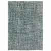 3' x 5' Dark Blue Light Blue Grey Ivory and Beige Abstract Power Loom Area Rug