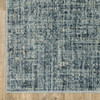 3' x 5' Dark Blue Light Blue Grey Ivory and Beige Abstract Power Loom Area Rug