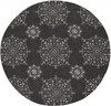 3' x 5' Charcoal Vintage Floral Area Rug