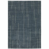 3' x 5' Blue and Grey Geometric Power Loom Stain Resistant Area Rug